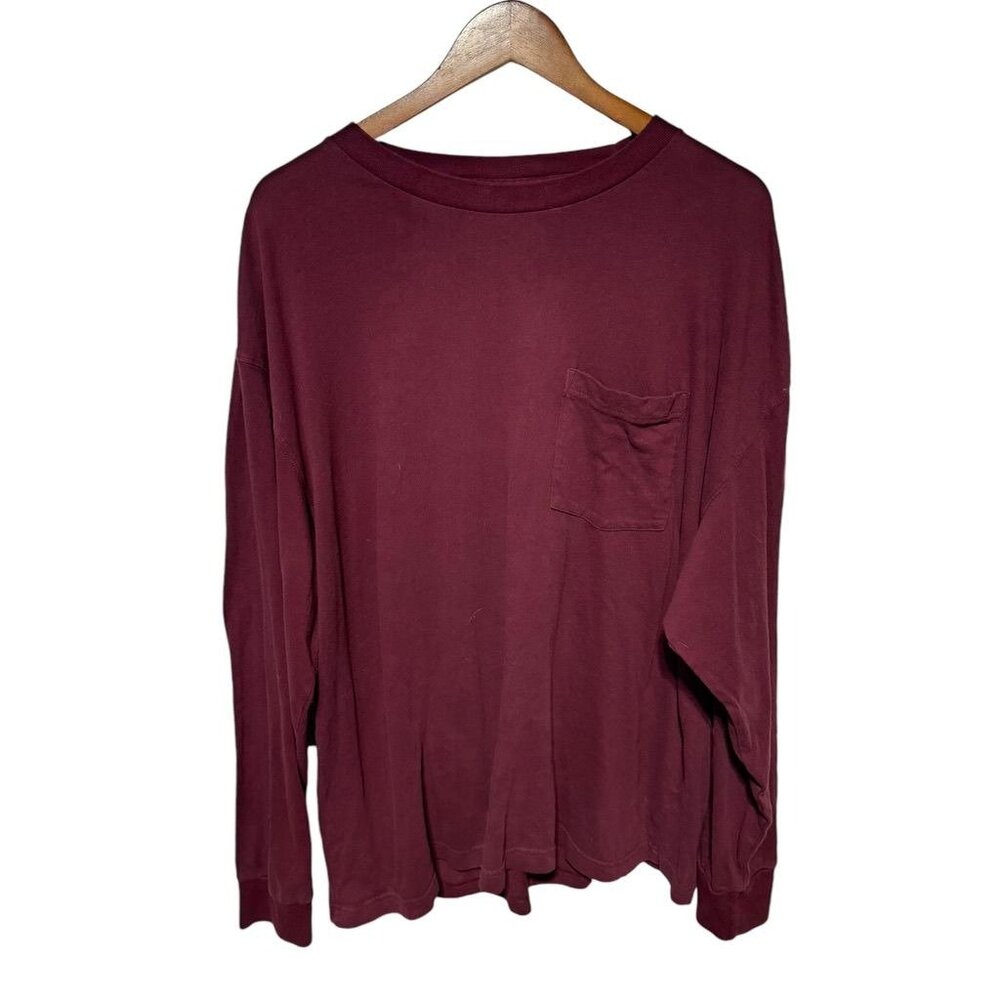 Abercrombie & Fitch Red Long Sleeve T-Shirt Size XL